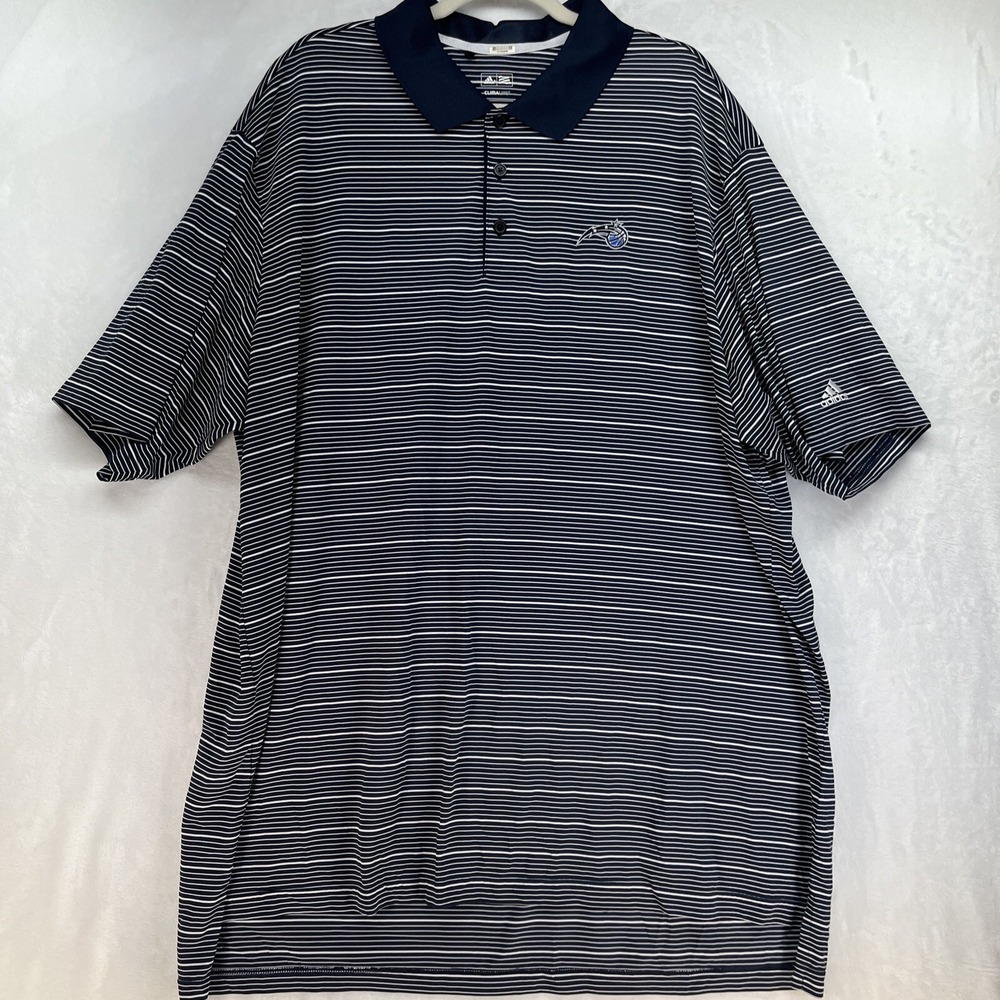 Adidas Climalite Orlando Magic Polo Men's Sz 3XT Striped Navy